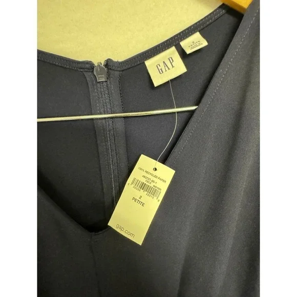 Gap | New With Tags | women's Navy Blue Jumpsuit | Petite Size 2 - Picture 3 of 8